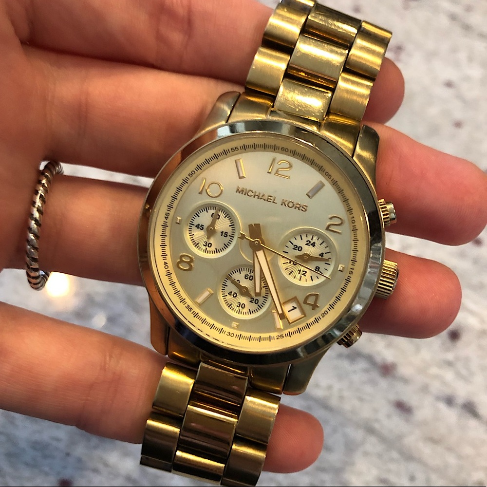 Michael Kors Oversized Gold-Tone Watch